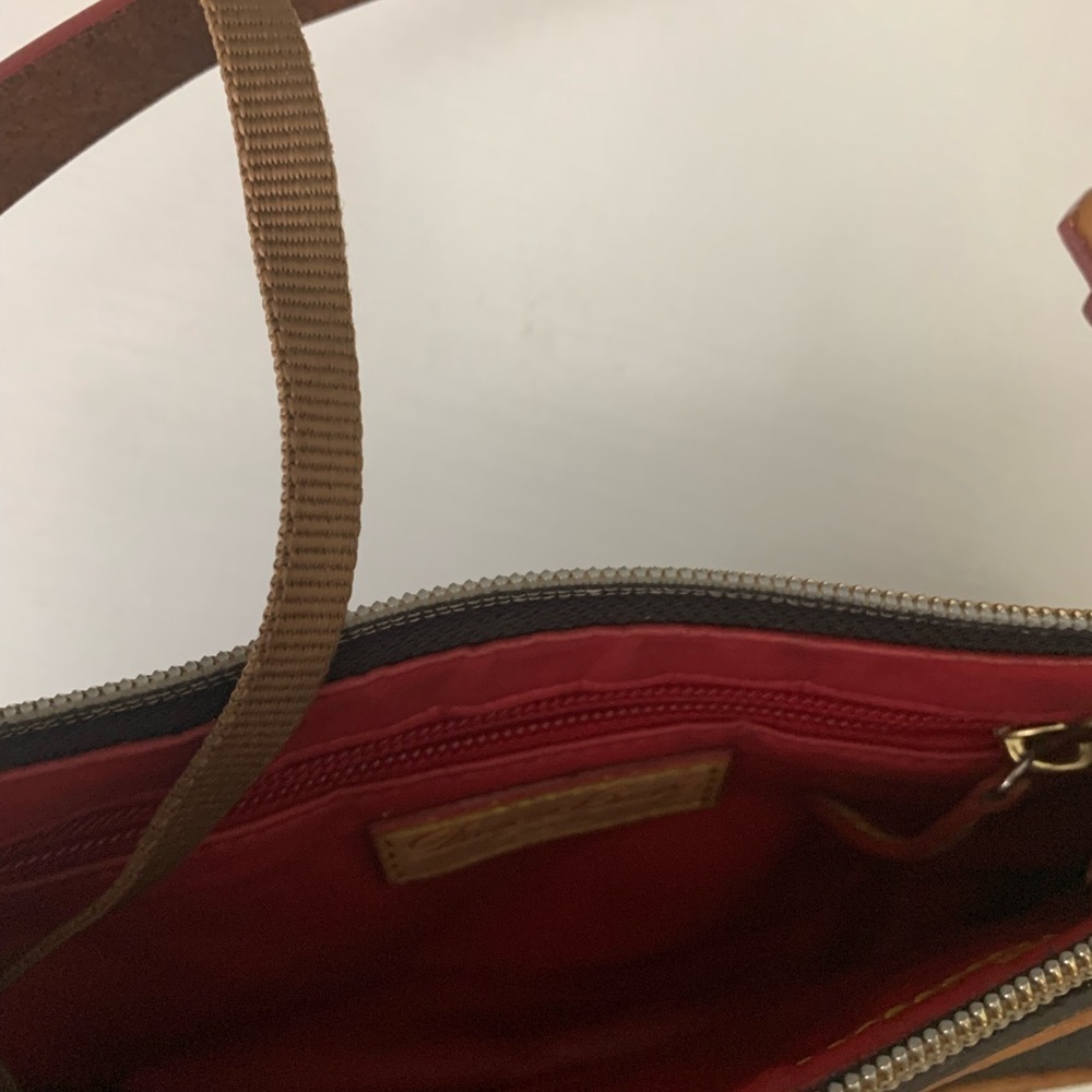 Dooney & Bourke Brownand Tan Leather Shoulder Bag - Picture 11 of 13
